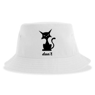 Funny Cat Don't Grouchy Cat Lover Graphic Sustainable Bucket Hat