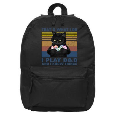 Funny Cat Dungeon Meowster 16 in Basic Backpack