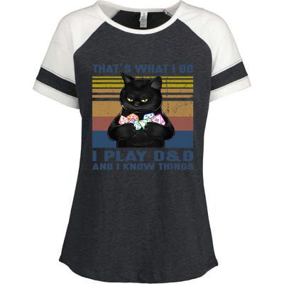 Funny Cat Dungeon Meowster Enza Ladies Jersey Colorblock Tee