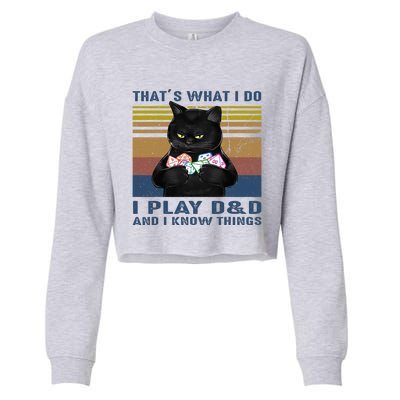 Funny Cat Dungeon Meowster Cropped Pullover Crew