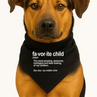 Favorite Child Definition Funny Mom And Dad Middle Child USA-Made Doggie Bandana