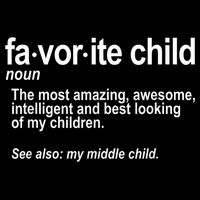 Favorite Child Definition Funny Mom And Dad Middle Child USA-Made Doggie Bandana