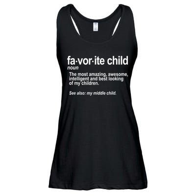 Favorite Child Definition Funny Mom And Dad Middle Child Ladies Essential Flowy Tank