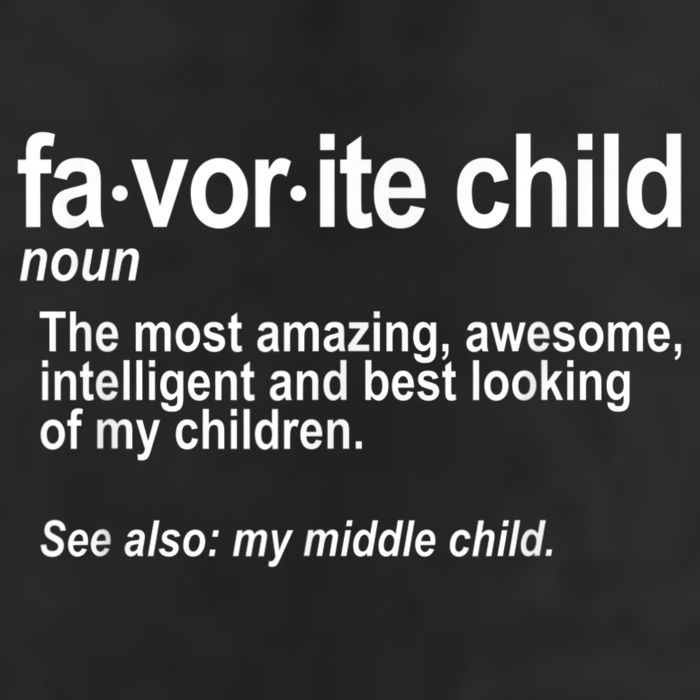 Favorite Child Definition Funny Mom And Dad Middle Child Golf Towel