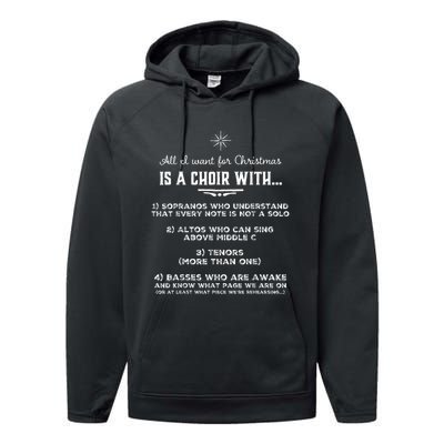 Funny Choir Director Design The Perfect Christmas! Performance Fleece Hoodie