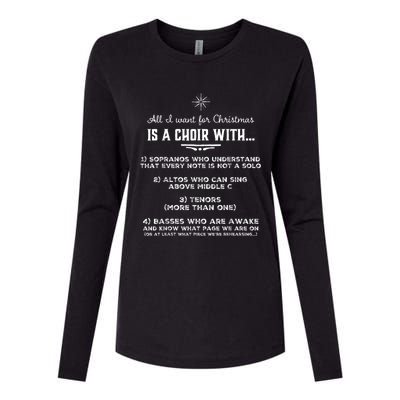 Funny Choir Director Design The Perfect Christmas! Womens Cotton Relaxed Long Sleeve T-Shirt