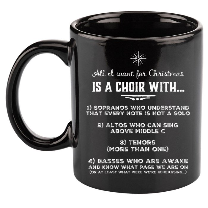 Funny Choir Director Design The Perfect Christmas! 11oz C Handle Ceramic Mug
