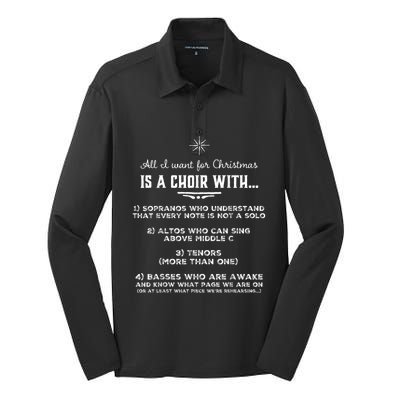 Funny Choir Director Design The Perfect Christmas! Silk Touch Performance Long Sleeve Polo