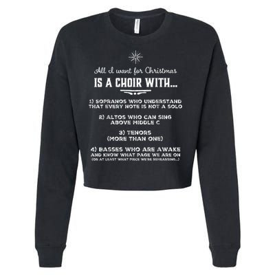 Funny Choir Director Design The Perfect Christmas! Cropped Pullover Crew