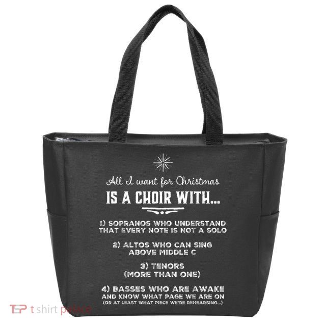 Funny Choir Director Design The Perfect Christmas! Zip Tote Bag