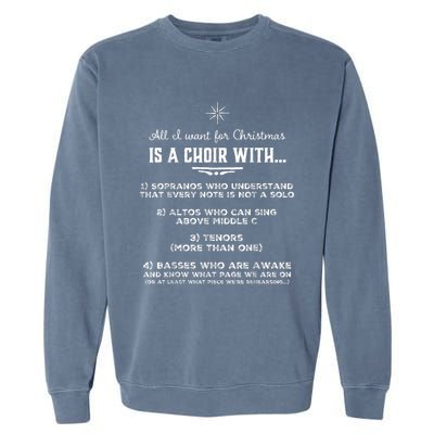 Funny Choir Director Design The Perfect Christmas! Garment-Dyed Sweatshirt