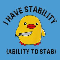 Funny Cute Duck Funny I Have Stability Ability To Stab Tie Dye Hoodie