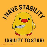 Funny Cute Duck Funny I Have Stability Ability To Stab Sustainable Knit Beanie