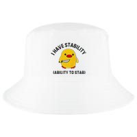 Funny Cute Duck Funny I Have Stability Ability To Stab Cool Comfort Performance Bucket Hat