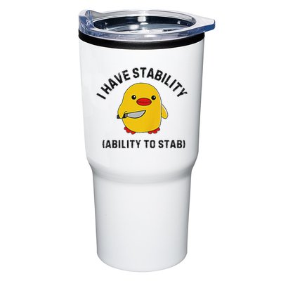 Funny Cute Duck Funny I Have Stability Ability To Stab Tumbler