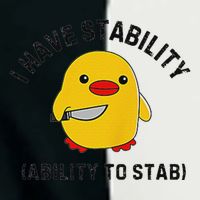 Funny Cute Duck Funny I Have Stability Ability To Stab Infant Baby Jersey Bodysuit
