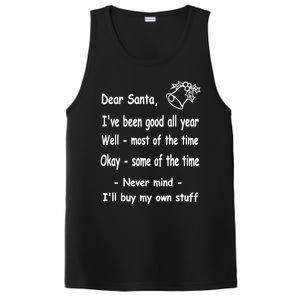 Funny Christmas Dear Santa Letter PosiCharge Competitor Tank