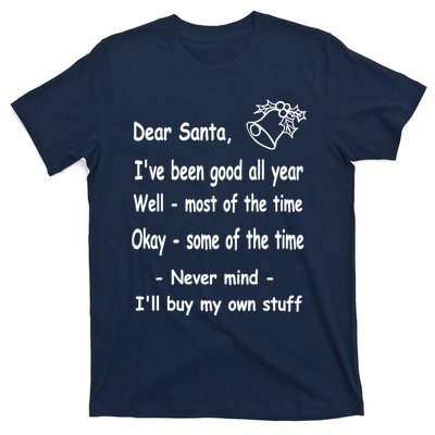 Funny Christmas Dear Santa Letter T-Shirt