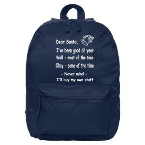 Funny Christmas Dear Santa Letter 16 in Basic Backpack