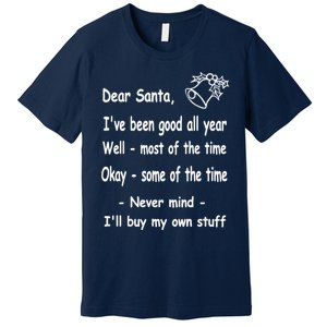 Funny Christmas Dear Santa Letter Premium T-Shirt