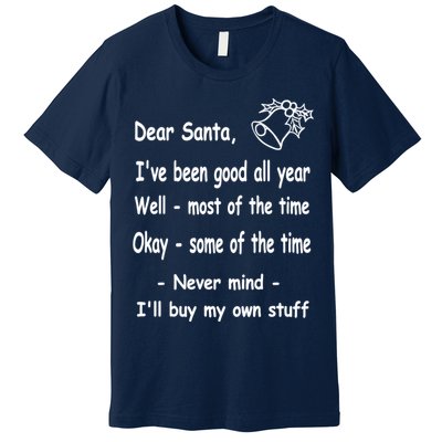 Funny Christmas Dear Santa Letter Premium T-Shirt