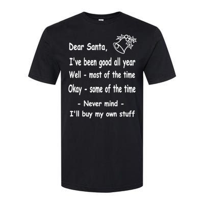 Funny Christmas Dear Santa Letter Softstyle CVC T-Shirt