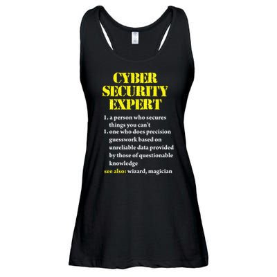 Funny Cybersecurity Definition Expert Computer Engineer Ladies Essential Flowy Tank