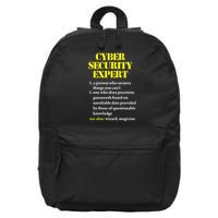 Funny Cybersecurity Definition Expert Computer Engineer 16 in Basic Backpack