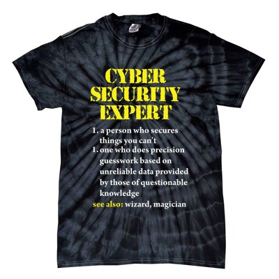Funny Cybersecurity Definition Expert Computer Engineer Tie-Dye T-Shirt