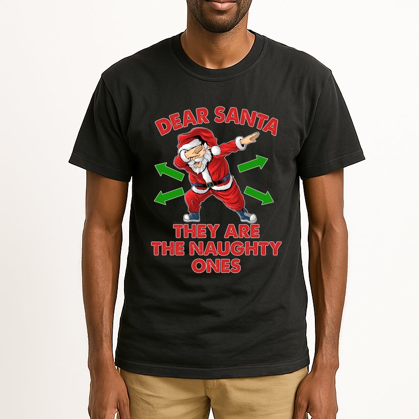 Funny Christmas Dear Santa They Are The Naughty Ones Tall T-Shirt