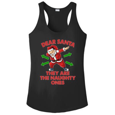 Funny Christmas Dear Santa They Are The Naughty Ones Ladies PosiCharge Competitor Racerback Tank