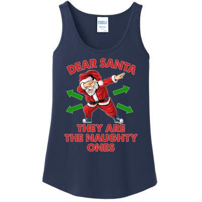 Funny Christmas Dear Santa They Are The Naughty Ones Ladies Essential Tank