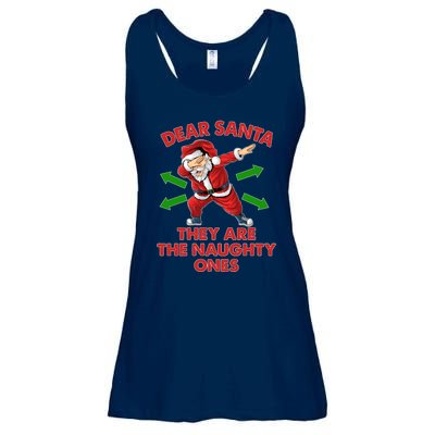 Funny Christmas Dear Santa They Are The Naughty Ones Ladies Essential Flowy Tank