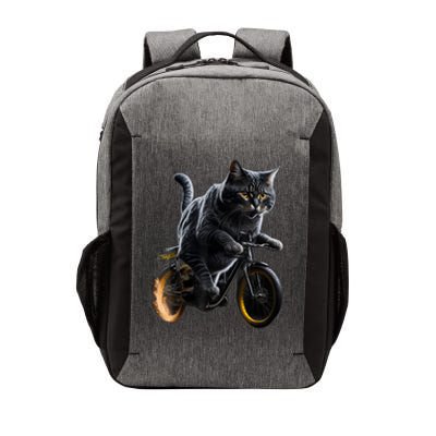 Funny Cat Drives Bicycle Cat Lover Graphic Cats Kitten Lover Vector Backpack