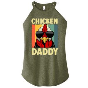 Funny Chicken Daddy Design For Dad Farmer Chicken Lover Women's Perfect Tri Rocker Tank