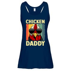 Funny Chicken Daddy Design For Dad Farmer Chicken Lover Ladies Essential Flowy Tank