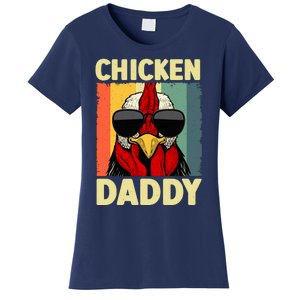 Funny Chicken Daddy Design For Dad Farmer Chicken Lover Women's T-Shirt