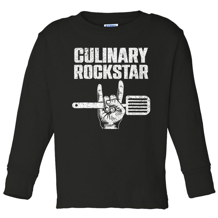 Funny Culinary Design For Chef Cook Culinary Lover Toddler Long Sleeve Shirt