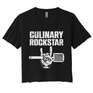 Funny Culinary Design For Chef Cook Culinary Lover Women's Crop Top Tee