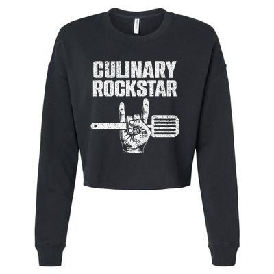 Funny Culinary Design For Chef Cook Culinary Lover Cropped Pullover Crew