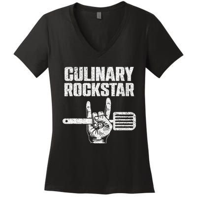 Funny Culinary Design For Chef Cook Culinary Lover Women's V-Neck T-Shirt