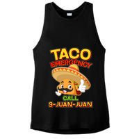 Funny Cinco De Mayo Taco Emergency Call 9 Juan Juan Ladies PosiCharge Tri-Blend Wicking Tank