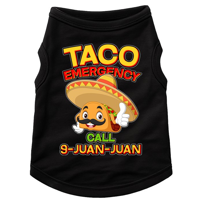 Funny Cinco De Mayo Taco Emergency Call 9 Juan Juan Doggie Tank