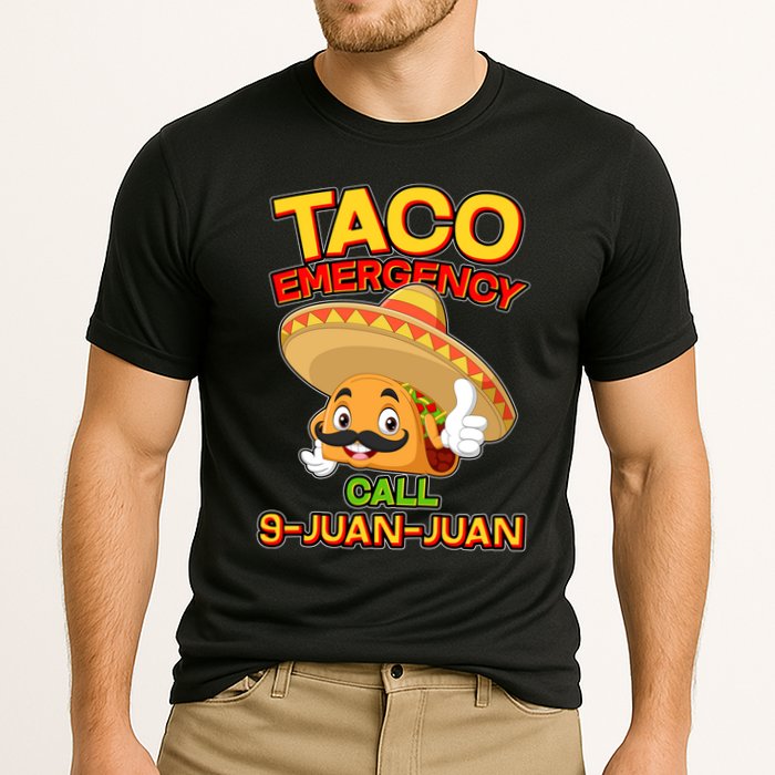Funny Cinco De Mayo Taco Emergency Call 9 Juan Juan Performance Shirt