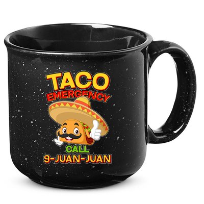 Funny Cinco De Mayo Taco Emergency Call 9 Juan Juan 15oz Campfire Ceramic Mug