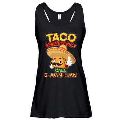 Funny Cinco De Mayo Taco Emergency Call 9 Juan Juan Ladies Essential Flowy Tank