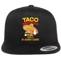Funny Cinco De Mayo Taco Emergency Call 9 Juan Juan Flatbill Hat