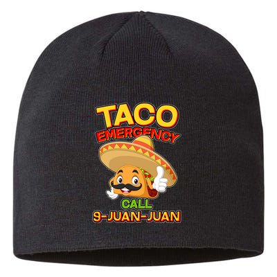 Funny Cinco De Mayo Taco Emergency Call 9 Juan Juan Sustainable Beanie