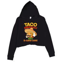 Funny Cinco De Mayo Taco Emergency Call 9 Juan Juan Crop Fleece Hoodie