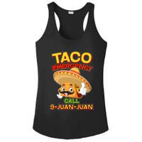 Funny Cinco De Mayo Taco Emergency Call 9 Juan Juan Ladies PosiCharge Competitor Racerback Tank